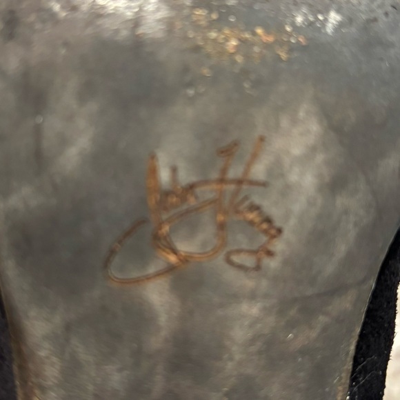 JOHN FLUEVOG Sz 9.5 Ankle Booties Suede Stacked Heel Zipper Closure Boots - Picture 11 of 12